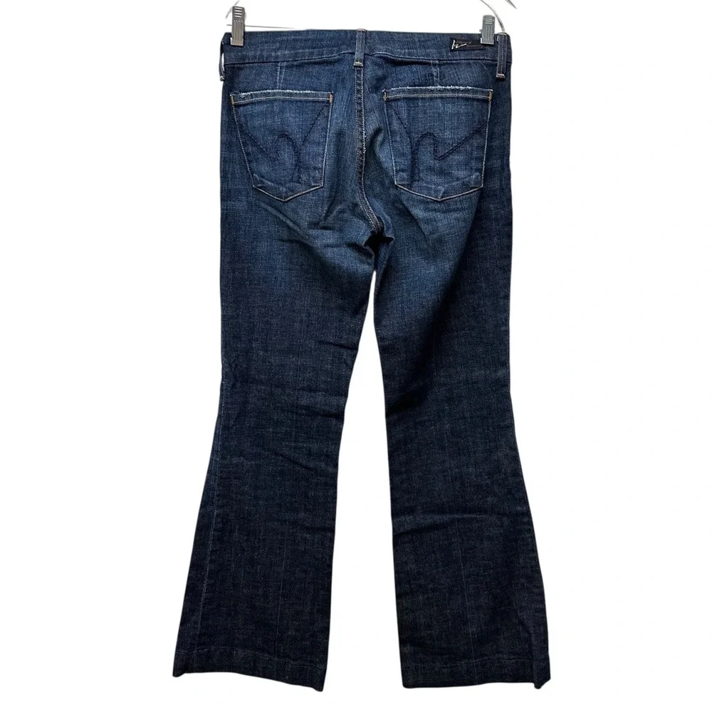 Citizens Of Humanity Faye Stretch Low Waist Full Wide Leg Flare Jeans 27 x 30 - Picture 2 of 11